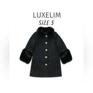 Luxelim sz 5 Nadine black Wool Coat